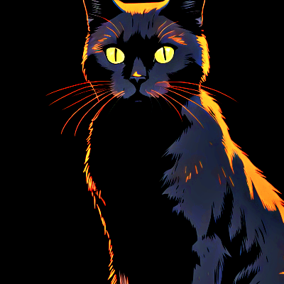 Black Cat PFP 1 - Free profile picture