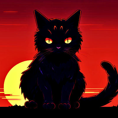 Black Cat PFP 2 - Free profile picture